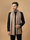 Timeless Mens Micro Wool Solid Timeless Beige Stole | Soft Everyday Wrap