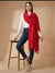 Everyday Solid Textured Viscose Red Women's Stole | Lightweight Wrap