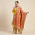 Luxe Heritage Woven Geometric Zari Chinon Beige Dupatta
