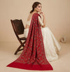 Naqsh-e-Kashmir Inspired Jamawar Floral Paisley Vine Wool Blend Red Shawl