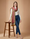 Signature Bamboo Silk PrintedStole | Heritage Floral Border & Geometric Motif Print