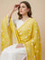 Yellow Karachi Style Hand Embroidered Chiffon Dupatta