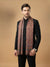 Reserve Mens All-Over Kalamkari Floral Print Bamboo Silk Brown Stole