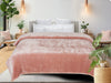 Super Soft Solid Velvet Finish Coral Flannel AC Blanket (Size: 90 x 90 Inches) Blanket My Store 