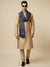 Woolen Zig-Zag Moonlight Zari Mens Stole | Heritage Wrap (80 x 28 Inches)