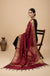 Maroon Woven Ethnic Motif Dupatta | Elegant Traditional Drape