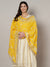 Yellow Georgette Dupatta with Hand Gota Patti Work (Size: 2.5x1 m Approx)