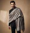 Mir-e-Khas Kashmiri Sozni Jaal Grey Shawl for Men – Wool Blend