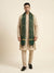 Organza Meena Jaal Mens Dupatta – Green with Gold Woven Design