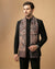 Reserve Mens Bamboo Silk Heritage Printed Reversible Brown Stole