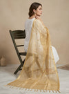Sheer Gold Tissue Buta Dupatta with Subtle Shine