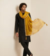 Fendi Mens Dupatta – Gold Tone with Lace Border & Latkan Finish