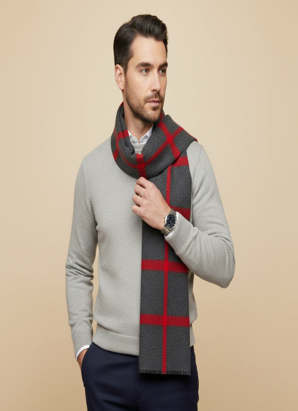 Reversible Woolen Acrylic Muffler | Classic Winter Essential (70 × 12 Inches)