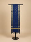 Banarasi Silk Mens Dupatta – Blue with Zari Buta & Border Work