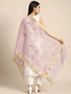 Hot Pink Organza Meena Jaal Dupatta | Elegant Sheer Festive Drape