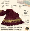 Luxurious Gajji Silk Maroon Dupatta with Bandhani Dots & Zari Border