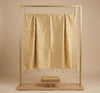 Gold Khadi Cotton Dupatta with Subtle Sheen & Border Detailing | Soft Textured Ethnic Dupatta
