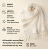 White Organza Dupatta with Golden Beads Work & Tassel Border