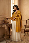 Naqsh-e-Kashmir Sozni Jaal Embroidered Yellow Shawl | Traditional Kashmiri Wool Blend