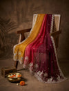 Luxe Fendi Womens Purple Dupatta with Heritage Zari Buti & Elephant Work