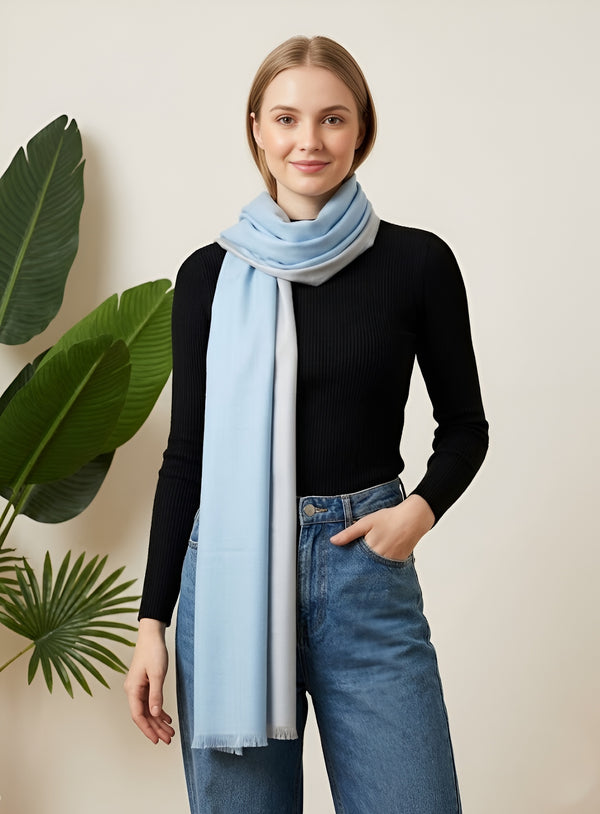 Everyday Reversible Solid Bamboo Silk Women's Stole | Lightweight Wrap