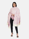 Pink Jamawar Wool Blend Women Shawl with Intricate Paisley Weave – 80×40 Inches