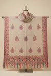 Noble Kani Woven Paisley Border Wool Blend Beige Stole