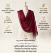 Nazneen Chiffon Mens Dupatta – Solid Wine with Elegant Lace Border