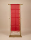 Red Monica Cotton Dupatta with Woven Motifs | Elegant Ethnic Drape (2.5 Metres Approx.)