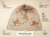 Luxe Organza Women Beige Dupatta with Handbrush Floral Art & Beads