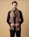 Noble Kani Weave All-Over Floral Jaal Wool Blend Beige Stole