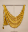 Fendi Mens Dupatta – Gold Tone with Lace Border & Latkan Finish
