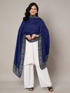 Reversible Woolen Women Stole with Fine Striped Weave | Soft Wrap (80 × 28 Inches)