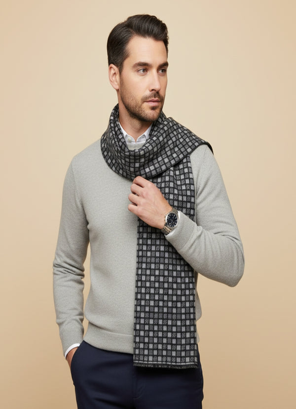 Reversible Woolen Acrylic Muffler | Classic Winter Essential (70 × 12 Inches)
