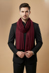 Timeless Mens Micro Wool Solid Timeless Maroon Stole | Soft Everyday Wrap