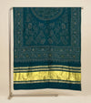 Bamboo Silk Bandhani Inspired Gajji Women Green Dupatta with Elephant & Floral Motifs and Golden Tape Border