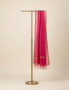 Cotton Silk Mens Dupatta – Rani with Zari Buta & Border Work