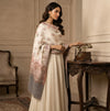 Naqsh-e-Kashmir Woven Kani Jacquard White Shawl with All-Over Buttis & Solid Panel