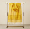 Cotton Mens Dupatta – Mustard with Diamond Cut Work & Woven Border