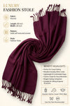 Everyday Solid Textured Viscose Purple Women's Stole | Lightweight Wrap