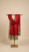 Striped Silk Dupatta with Zari Border | Elegant Ethnic Drape (2.5 Metres Approx.)