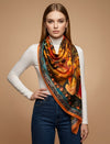 Signature Bamboo Silk PrintedStole | Heritage Pichwai & Miniature Art Inspired Print