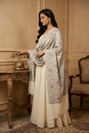 Naqsh-e-Kashmir Sozni Jaal Embroidered White Shawl | Traditional Kashmiri Wool Blend