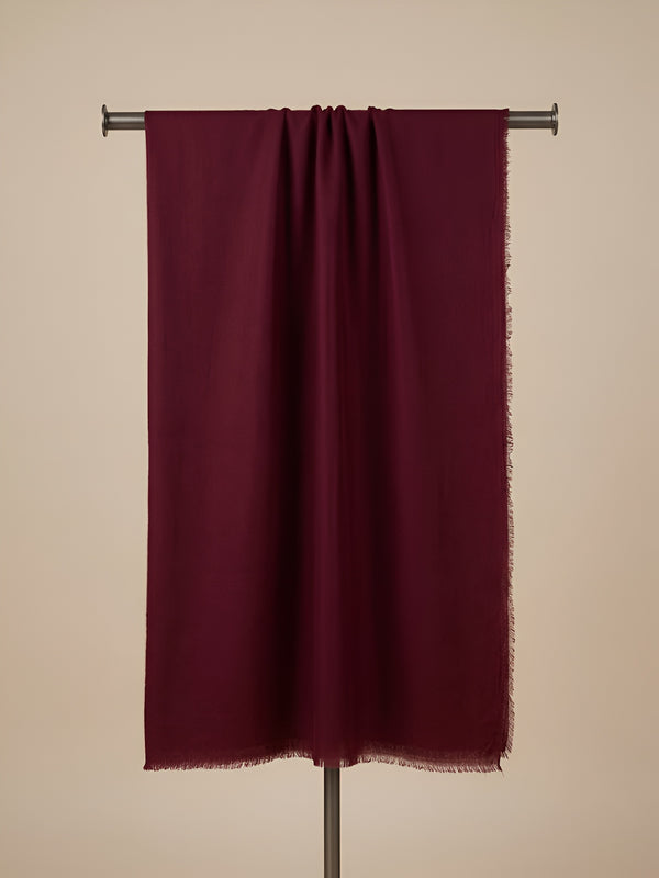 Everyday Micro Wool Solid Maroon Stole | Soft & Lightweight Wrap