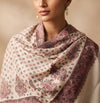 Naqsh-e-Kashmir Kani Woven All-Over Paisley Jacquard White Shawl