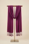 Everyday Solid Textured Viscose Purple Women's Stole | Lightweight Wrap