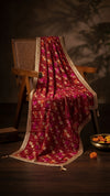 Heritage Phulkari Chinon Mens Dupatta with Mirror Detailing