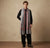 Mir-e-Khas Men's Kashmir-Inspired Kingri Jacquard Woven Grey Shawl with Floral Border