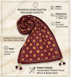 Luxe Handcrafted Chinon Phulkari Floral Mirror & Beads Work Maroon Dupatta