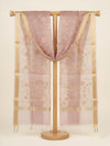 Organza Meena Jaal Mens Dupatta – Lavender with Gold Woven Design